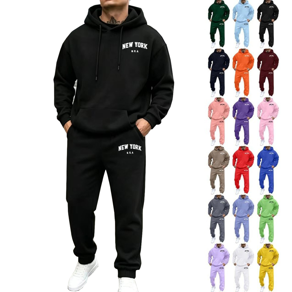 Men'S Fashion Loose Pants - Usa New York City Prints Men