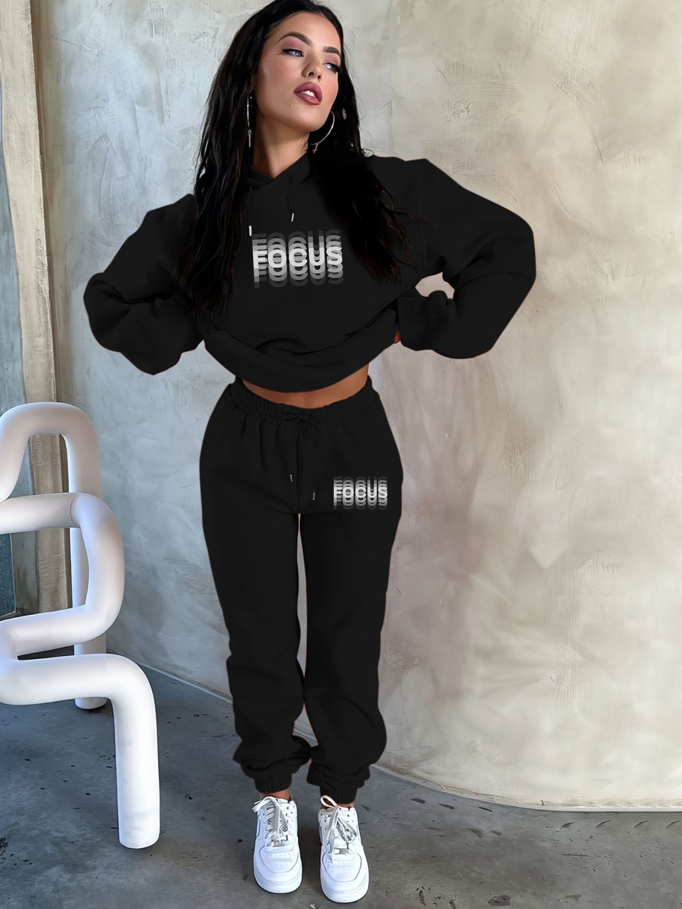 Mens Fashion Style - Female Winter Warm Fleece Thick 2Pcs