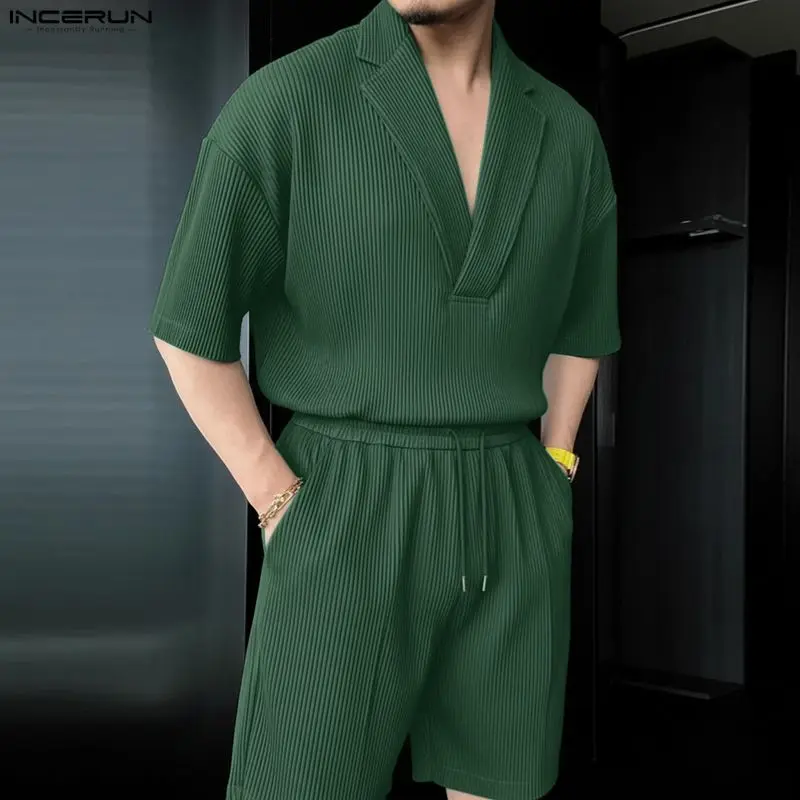 INCERUN Men Sets Solid Color L - đánh giá và giá Mens Fashion Casual 2026
