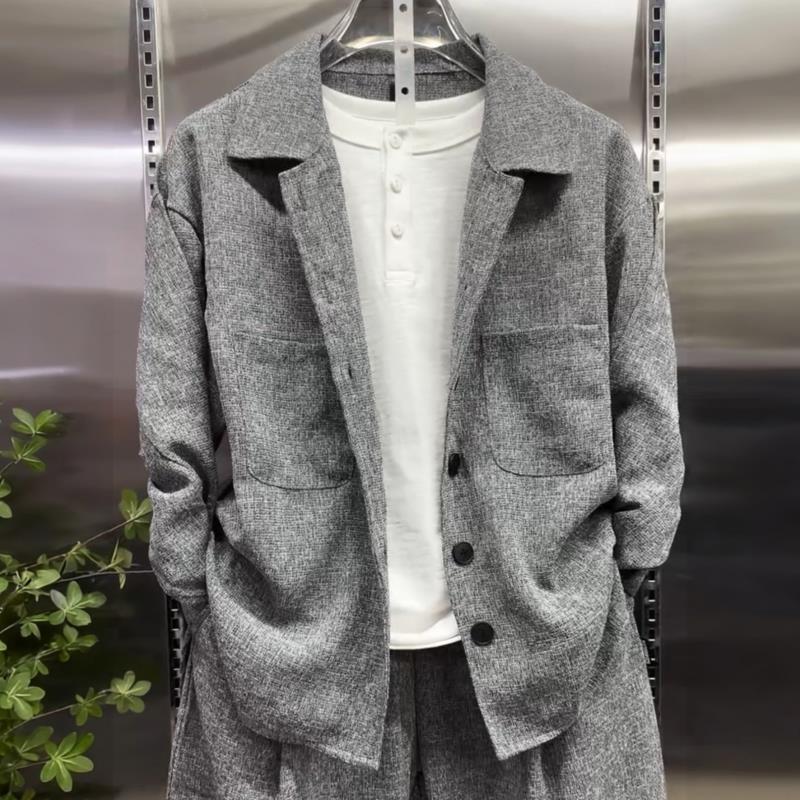 Men Lapel Shirt Suit Loose Str - đánh giá và giá Men'S Fashion Loose Pants