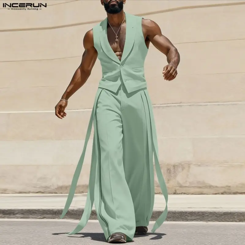 INCERUN Men Sets Solid Color V - đánh giá và giá Mens Fashion Casual 2026