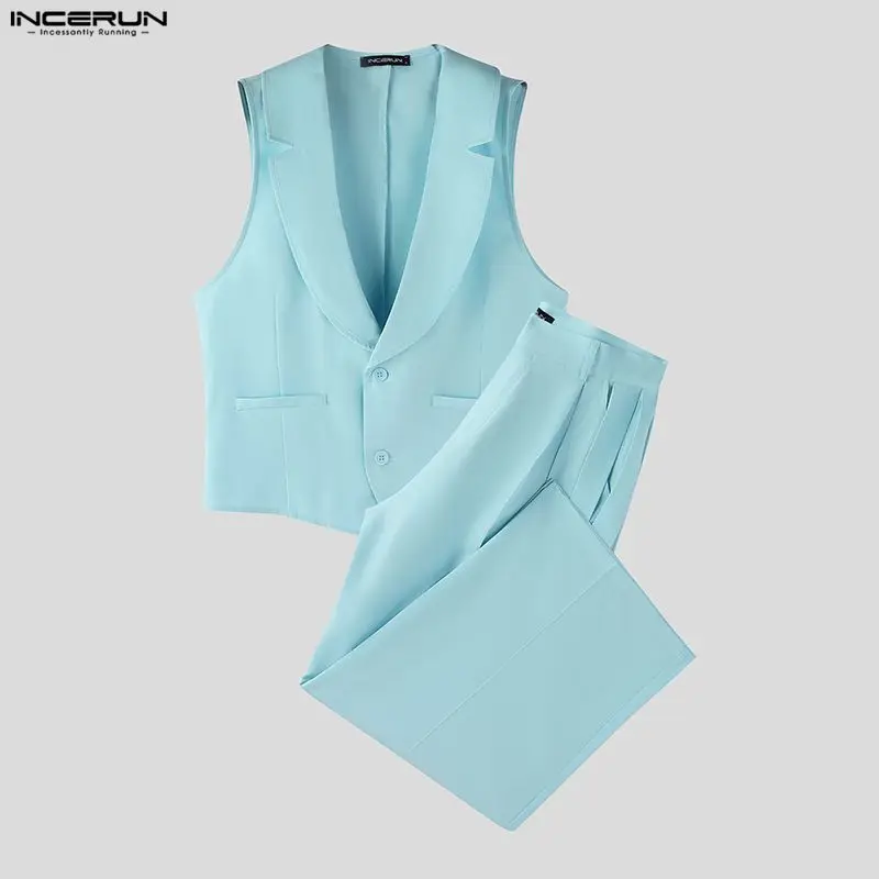 INCERUN Men Sets Solid Color V - đánh giá và giá Mens Fashion Casual 2026