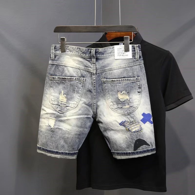Summer Men's Fashion Scraped P - đánh giá và giá Jeans Pants Fashion Men