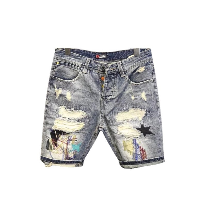 Summer Men's Fashion Scraped P - đánh giá và giá Jeans Pants Fashion Men