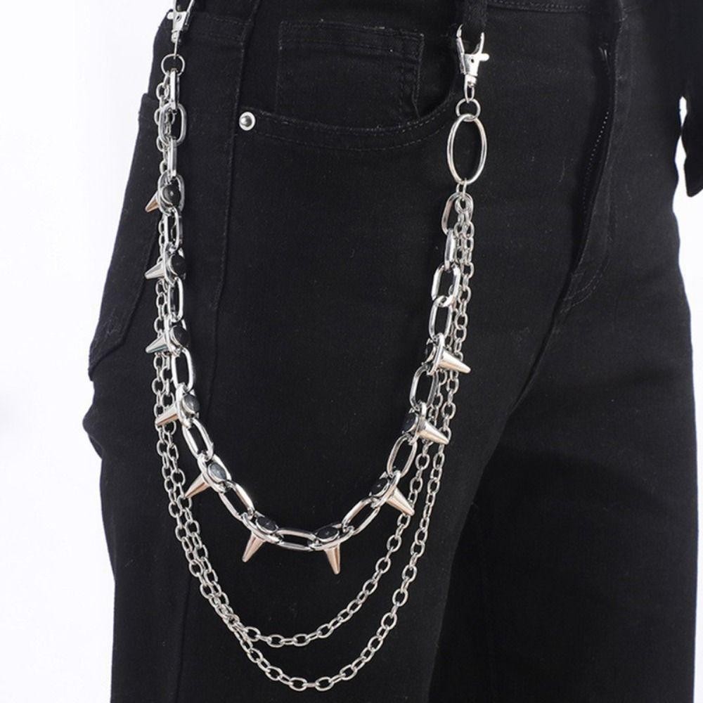 Unisex Hip Hop Punk Rock Metal - đánh giá và giá Jeans Pants Fashion Men
