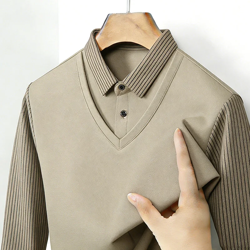 Men's Fake Two Piece Shirt Col - đánh giá và giá Mens Fashion Style