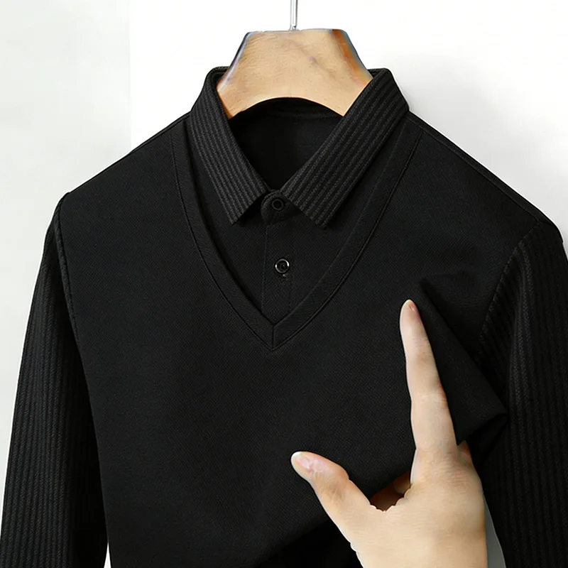 Men's Fake Two Piece Shirt Col - đánh giá và giá Mens Fashion Style