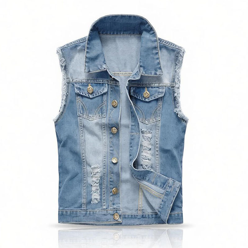 Men’s Plus Size Light Blue / B - đánh giá và giá Men'S Fashion Vest With Jeans