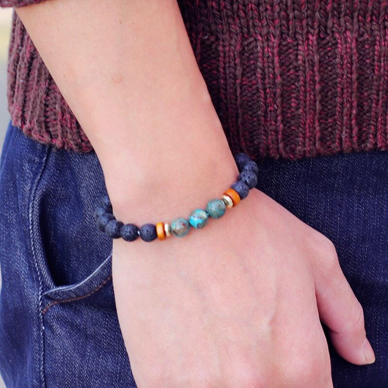Natural 8mm Lava Stone Bracele - đánh giá và giá Amazon Men'S Fashion