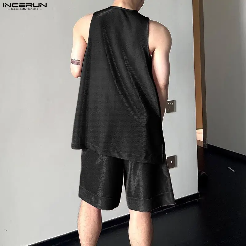INCERUN Men's Sets Shiny Solid - đánh giá và giá Mens Fashion Casual 2026