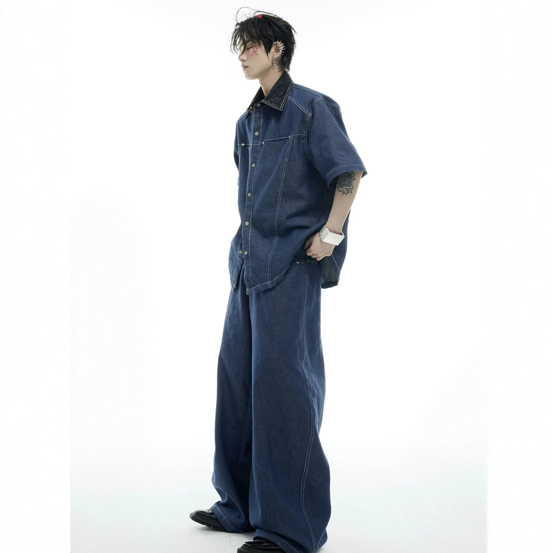 Summer Men's Denim Matching Se - đánh giá và giá Jeans Shirt Fashion For Men