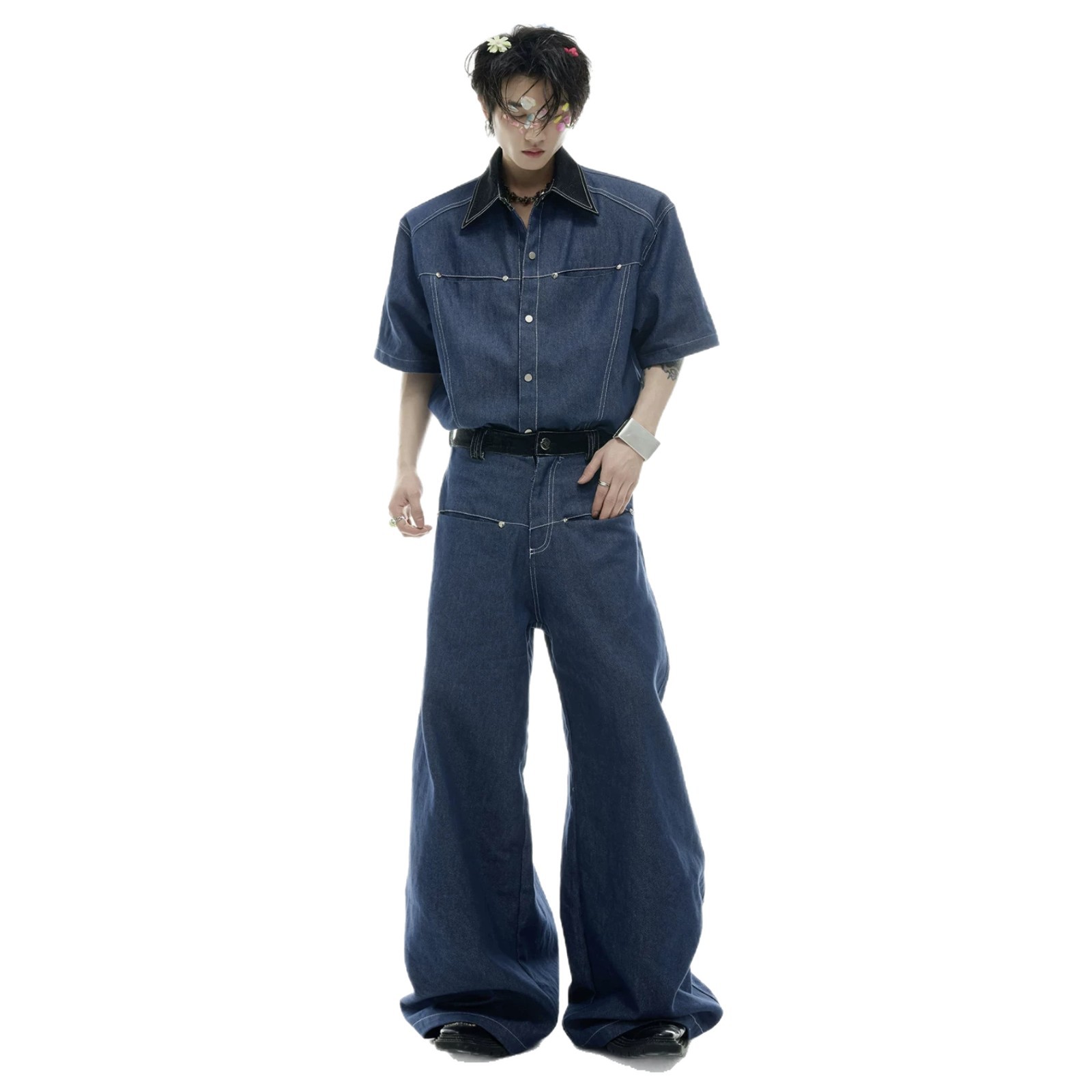 Summer Men's Denim Matching Se - đánh giá và giá Jeans Shirt Fashion For Men