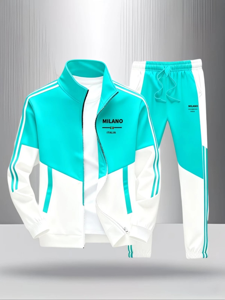 Men 2 Piece Tracksuit Fashion  - đánh giá và giá Men'S Fashion Zipper Jacket