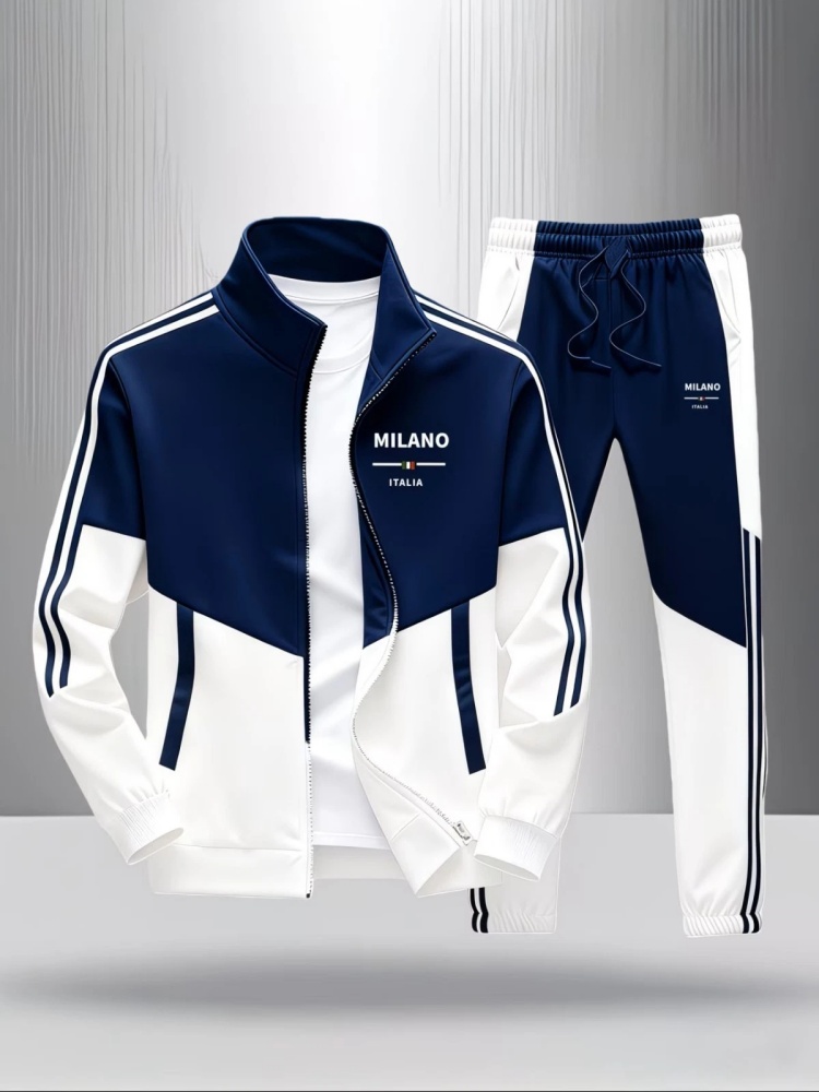 Men 2 Piece Tracksuit Fashion  - đánh giá và giá Men'S Fashion Zipper Jacket