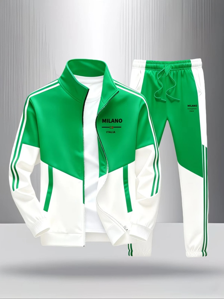 Men 2 Piece Tracksuit Fashion  - đánh giá và giá Men'S Fashion Zipper Jacket