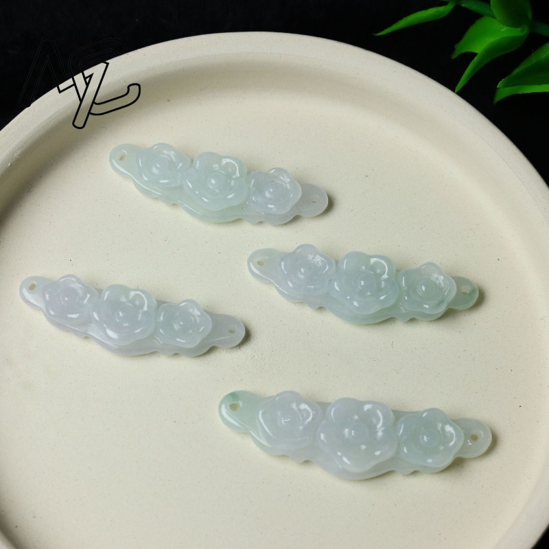 1pc Natural Jadeite Emerald Fl - đánh giá và giá Men'S Fashion Accessories