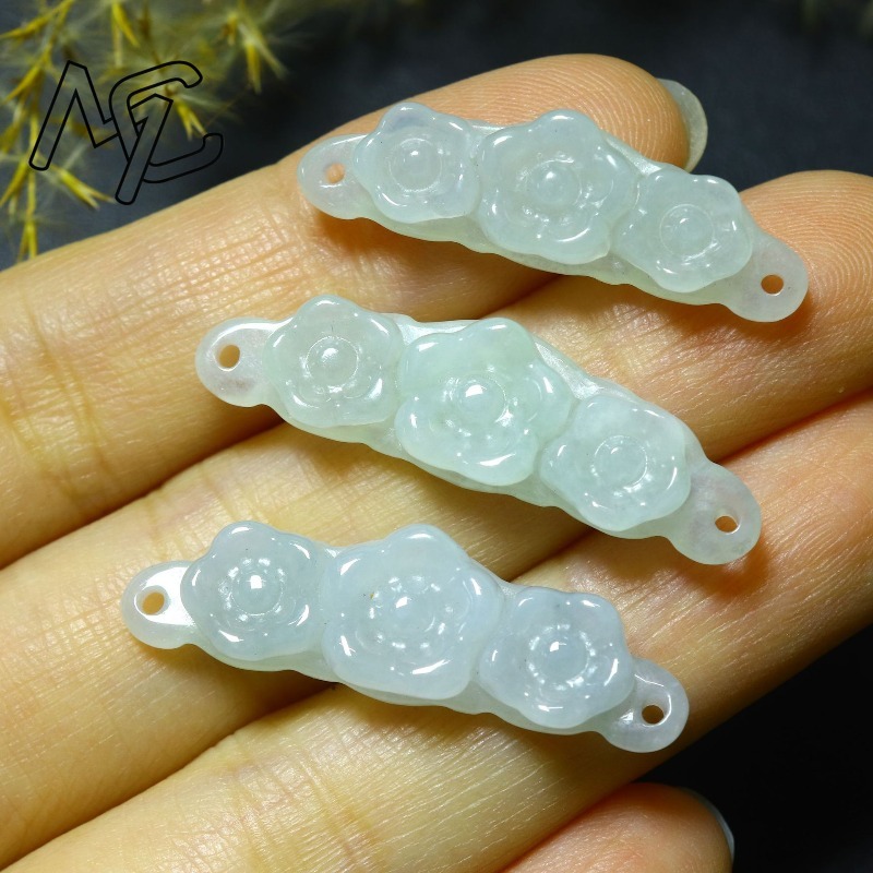 1pc Natural Jadeite Emerald Fl - đánh giá và giá Men'S Fashion Accessories