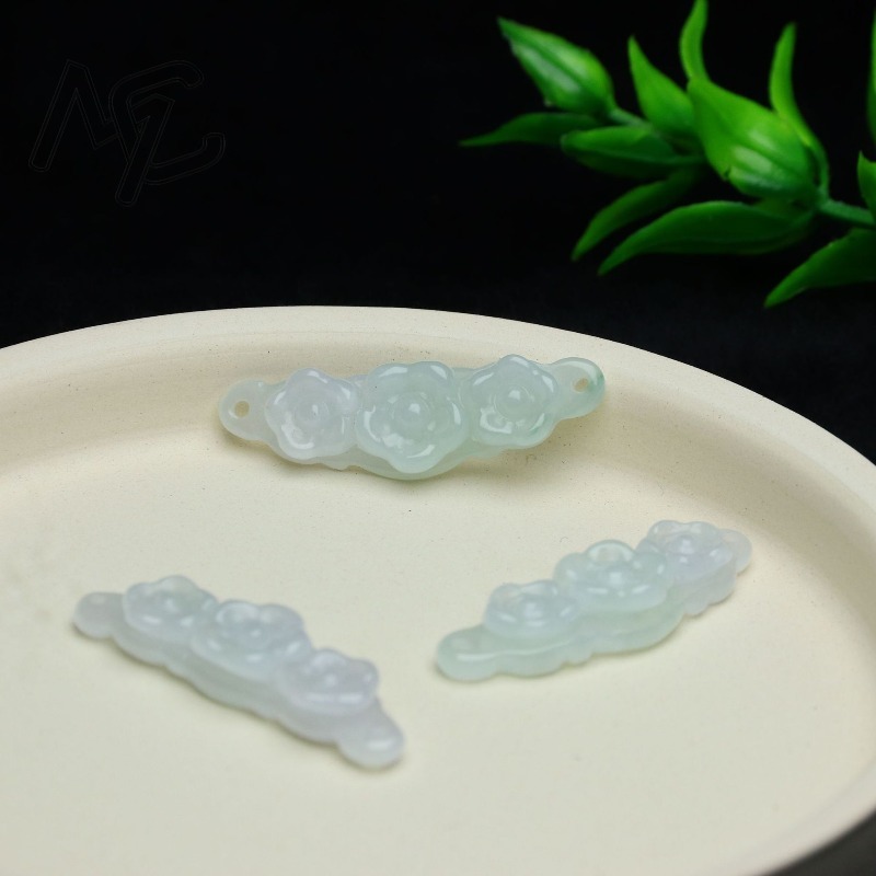 1pc Natural Jadeite Emerald Fl - đánh giá và giá Men'S Fashion Accessories