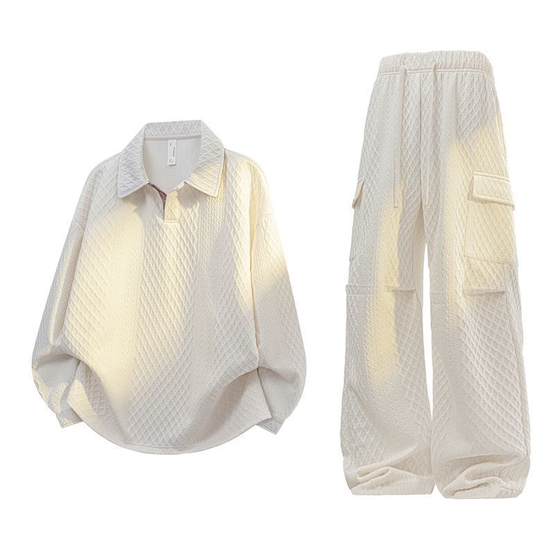 Unisex Jacquard  Plaid Polo Sh - đánh giá và giá Men'S Fashion Loose Pants