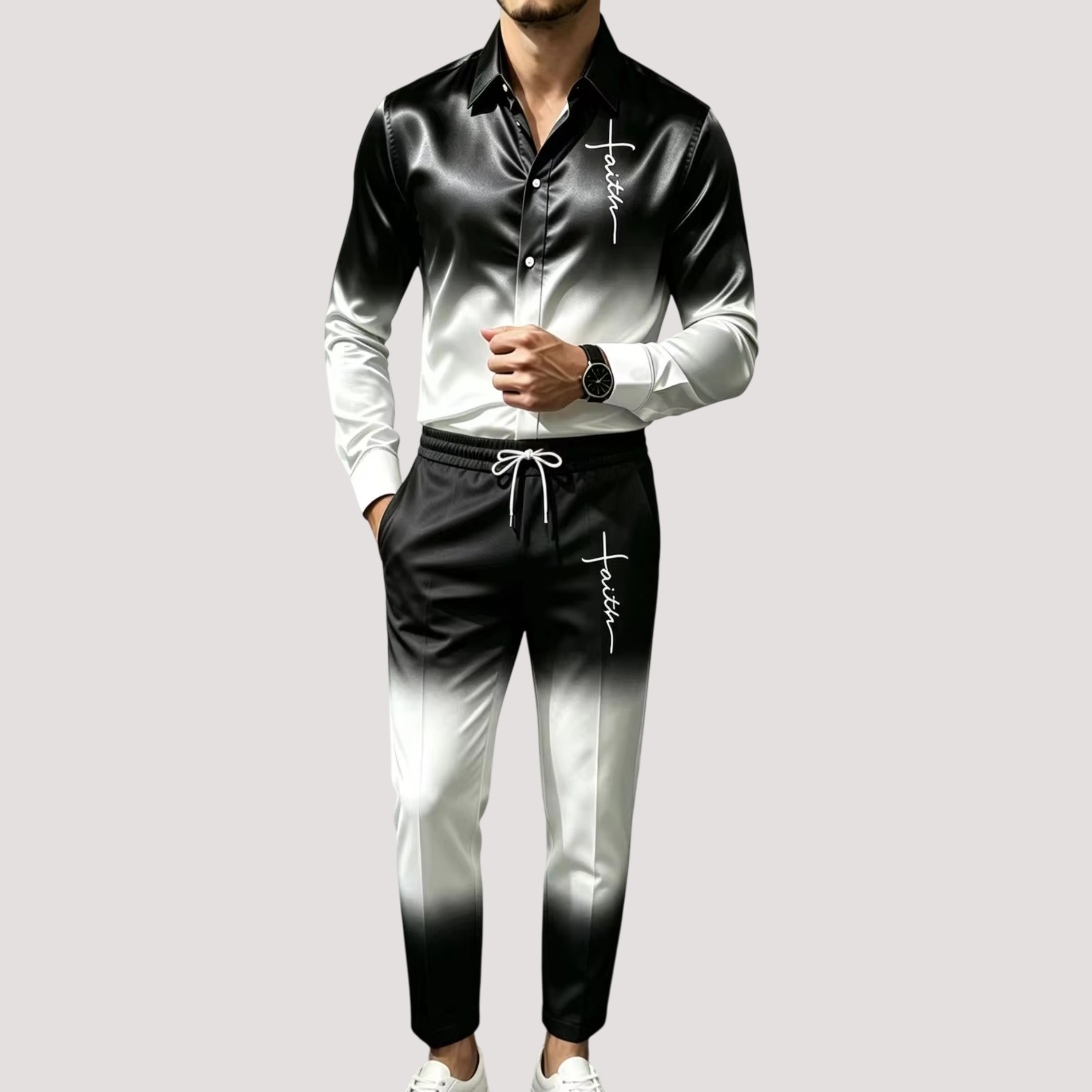Men's Satin Silk Sports Suit T - đánh giá và giá Mens Fashion Style