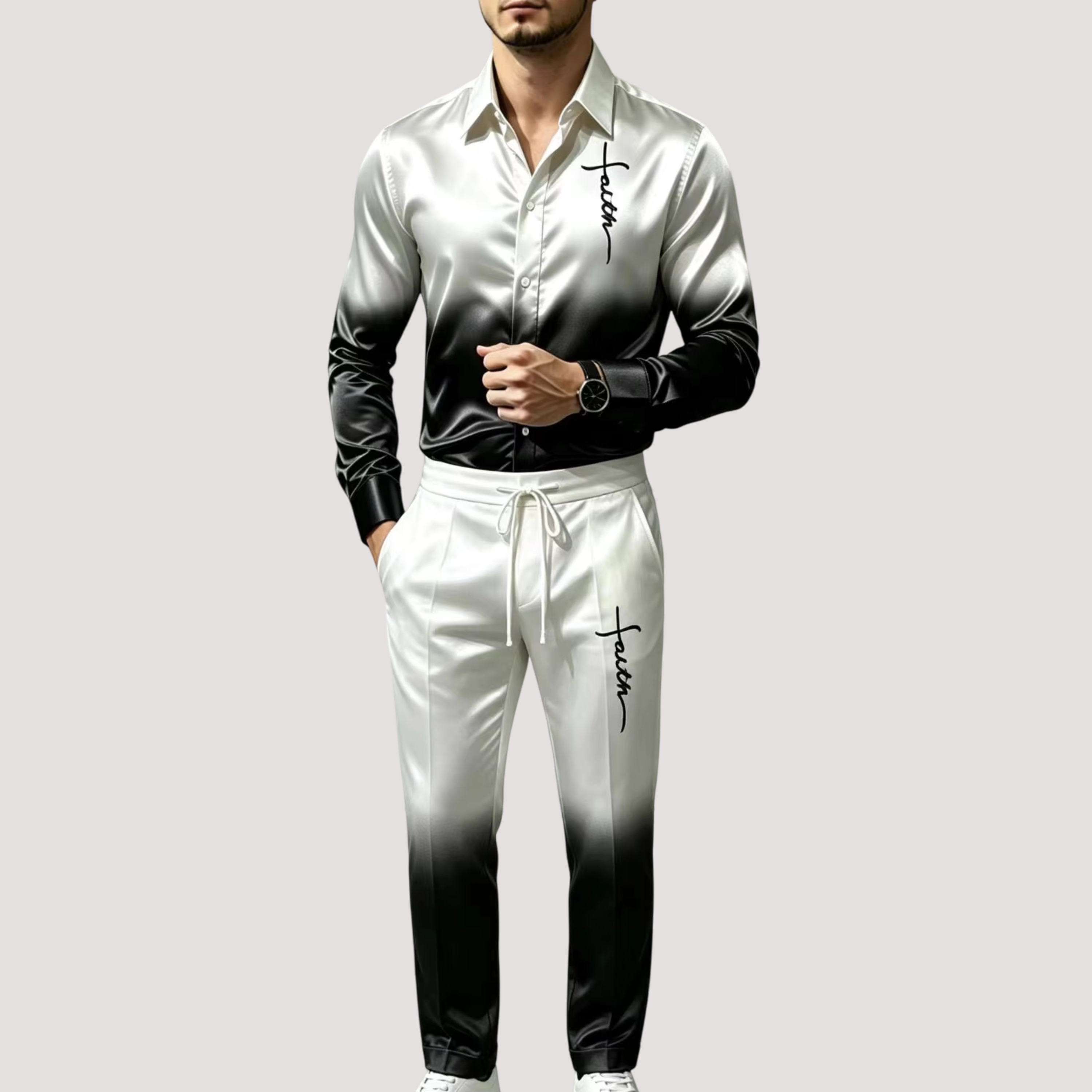 Men's Satin Silk Sports Suit T - đánh giá và giá Mens Fashion Style
