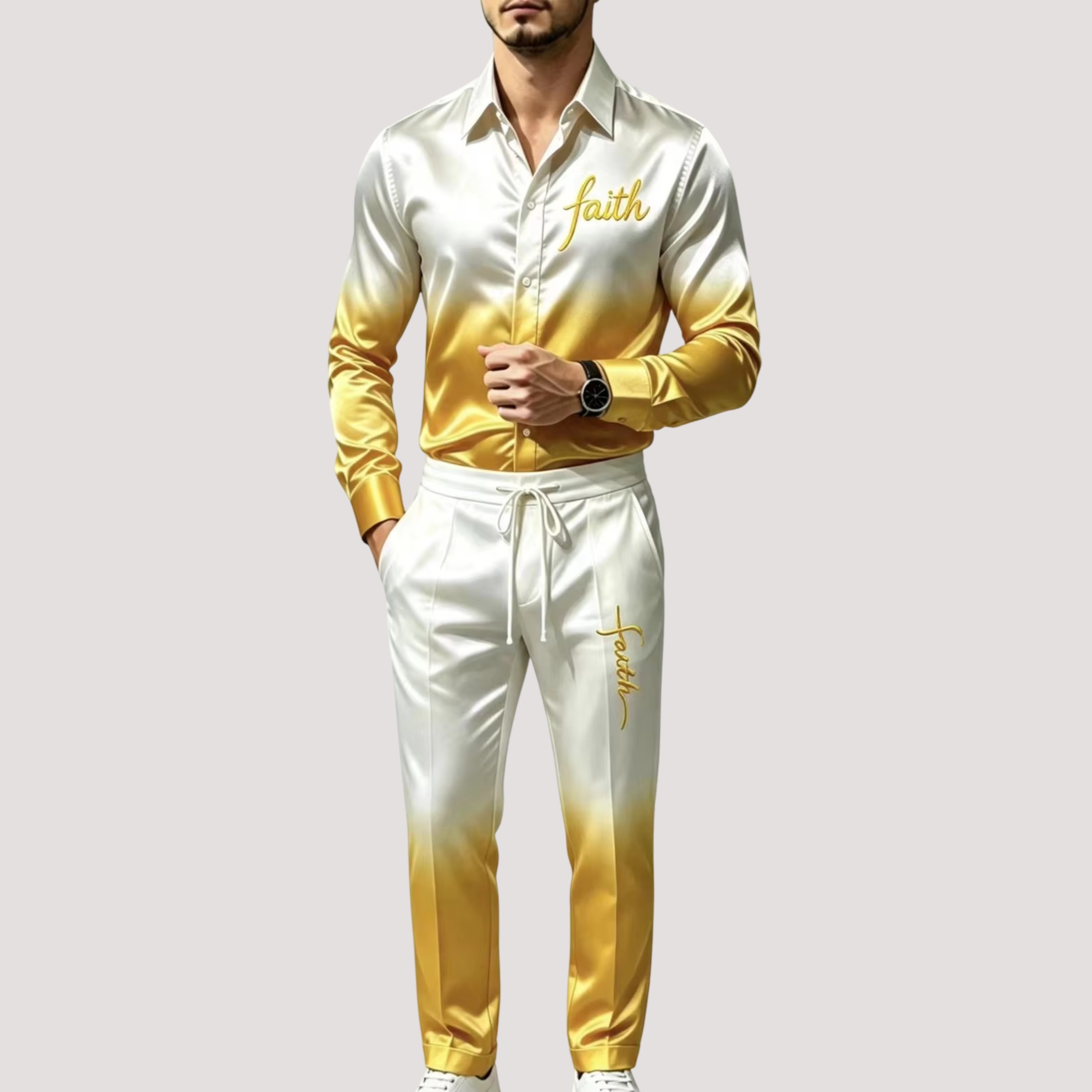 Men's Satin Silk Sports Suit T - đánh giá và giá Mens Fashion Style