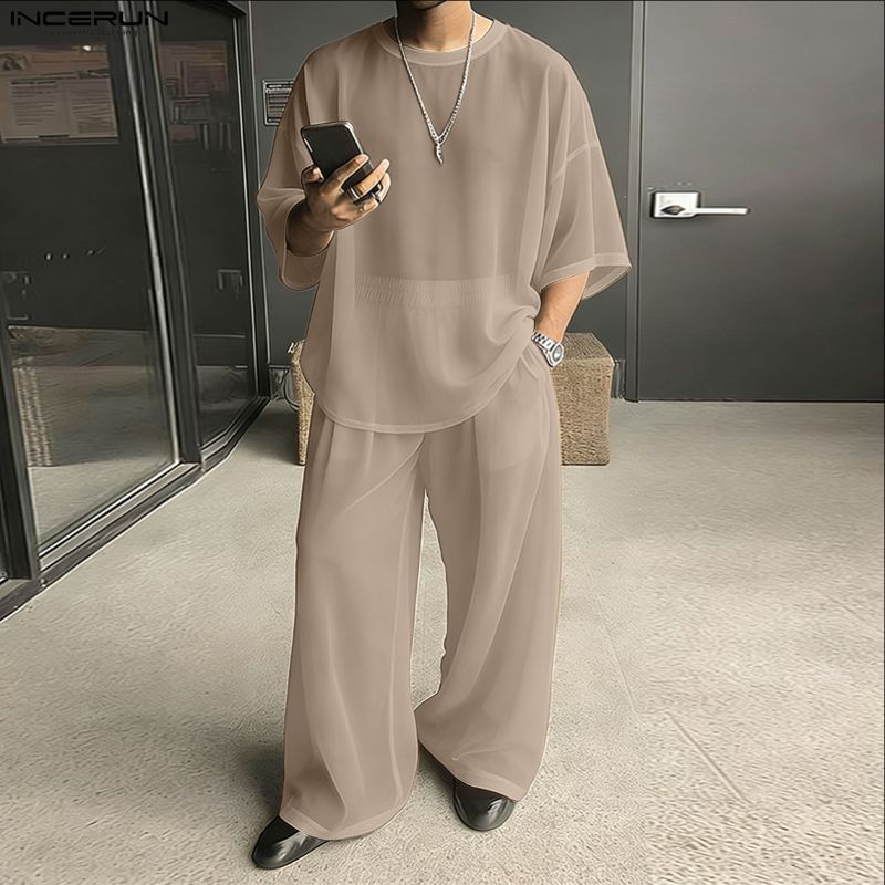 INCERUN Men Sets Solid Color O - đánh giá và giá Men'S Fashion Loose Pants