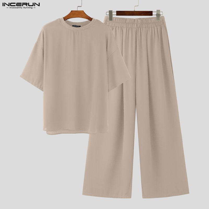 INCERUN Men Sets Solid Color O - đánh giá và giá Men'S Fashion Loose Pants