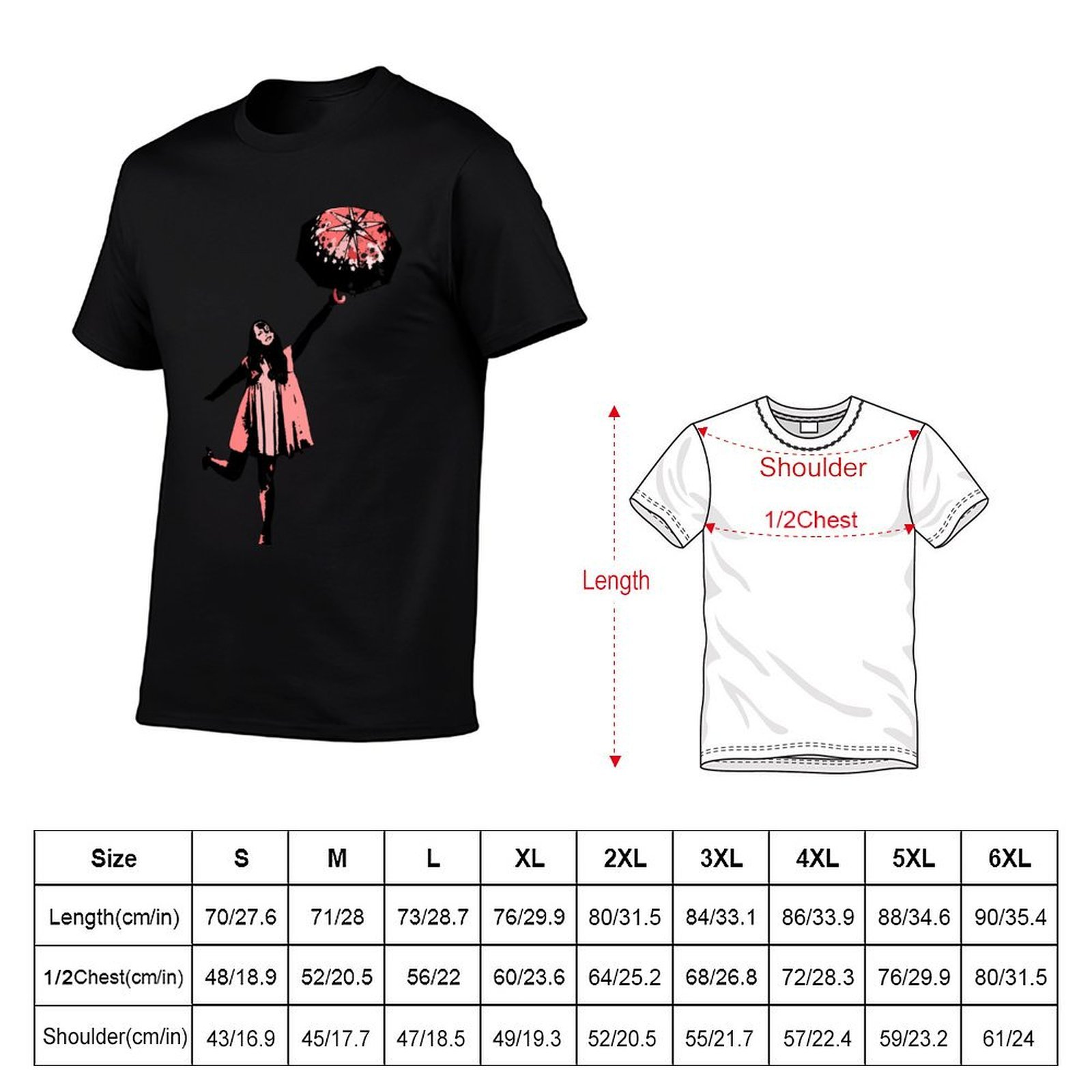 Pink Umbrella T-Shirt anime cl - đánh giá và giá Men'S Fashion Umbrella