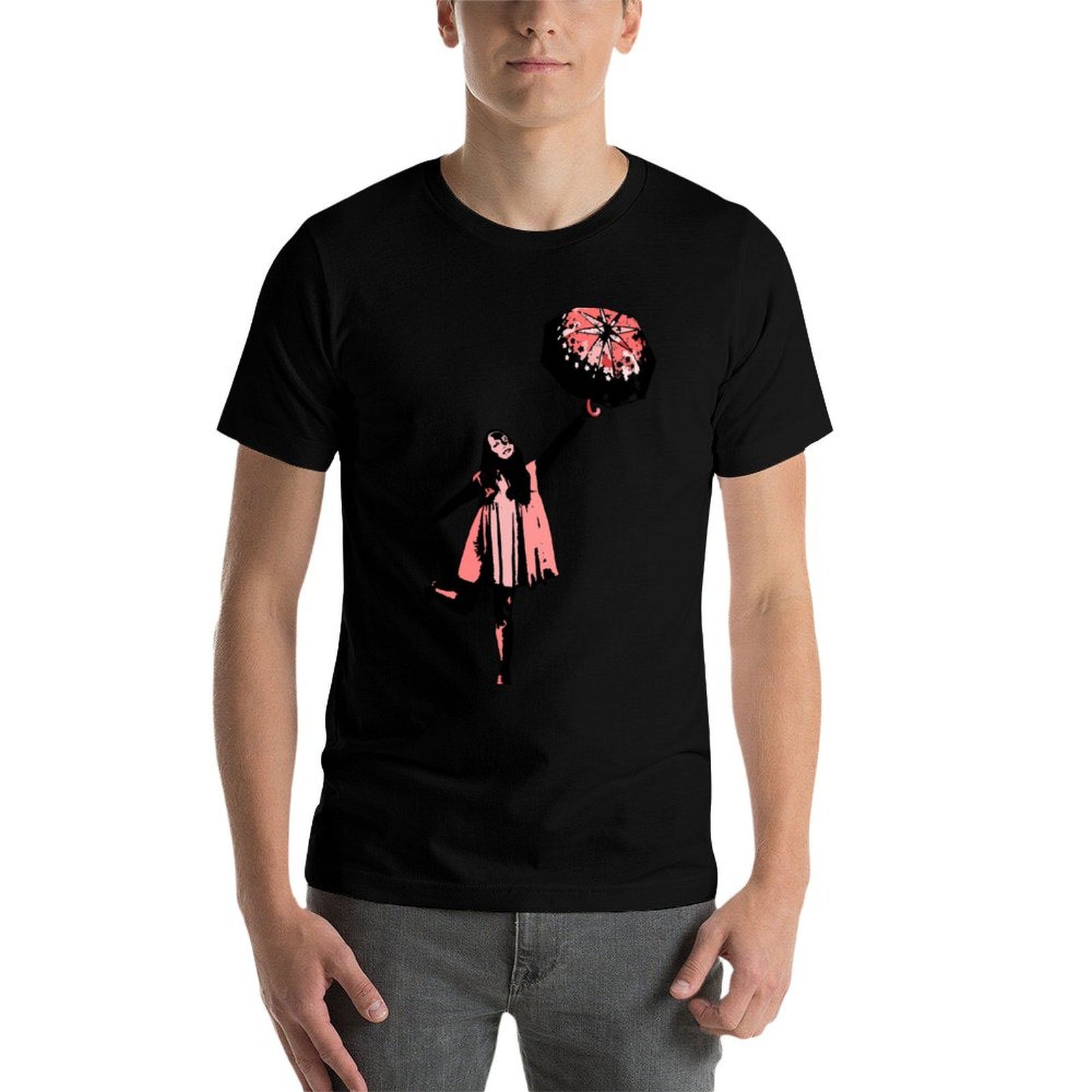 Pink Umbrella T-Shirt anime cl - đánh giá và giá Men'S Fashion Umbrella