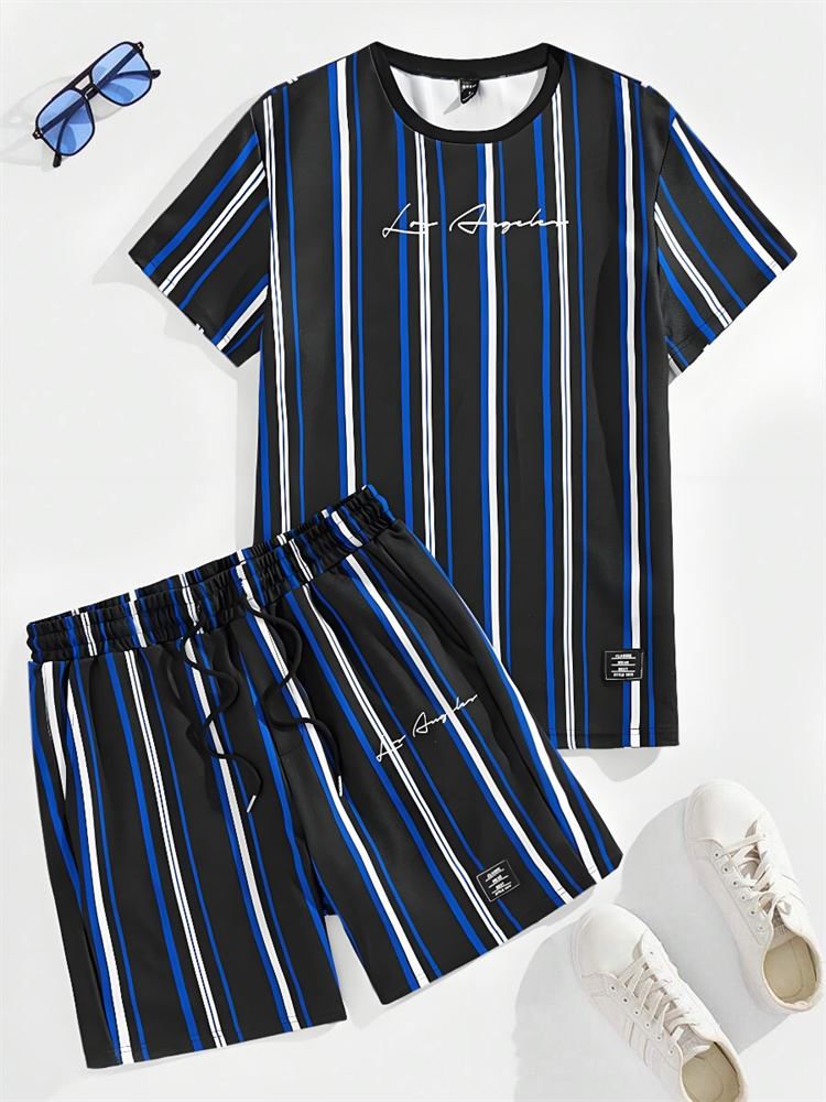 Summer 3D Striped Printed Men' - đánh giá và giá Jeans Shirt Fashion For Men