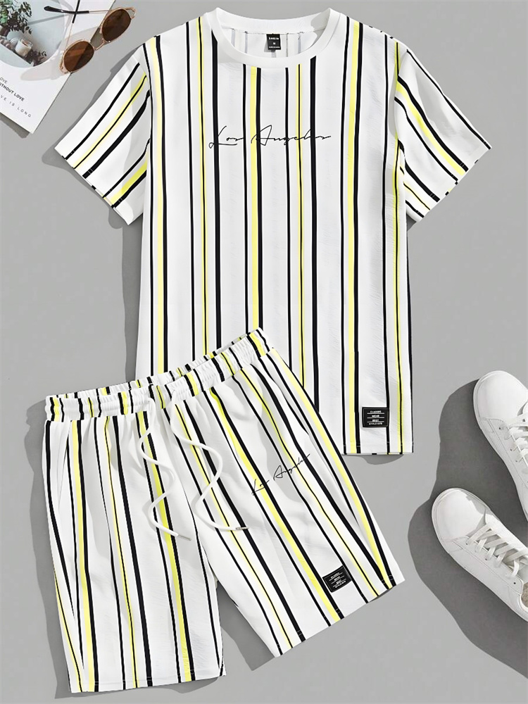 Summer 3D Striped Printed Men' - đánh giá và giá Jeans Shirt Fashion For Men