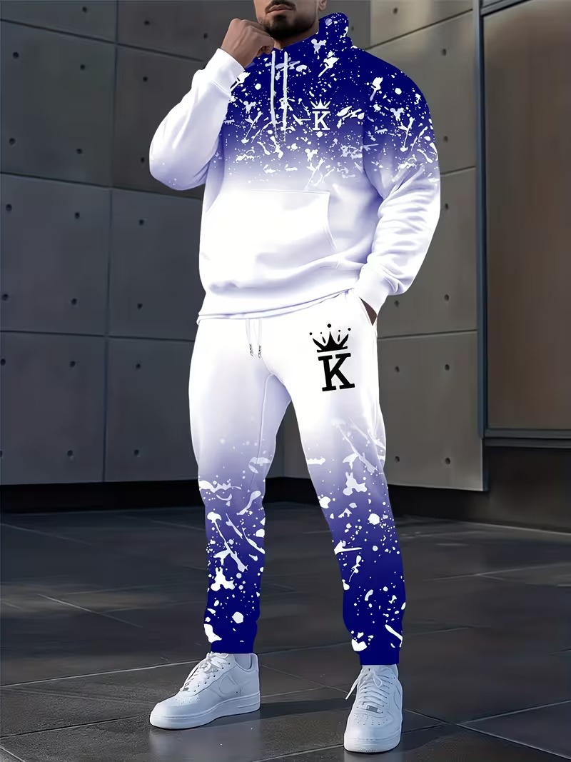 Fashion Crown Printed Hoodies  - đánh giá và giá Men'S Fashion Loose Pants